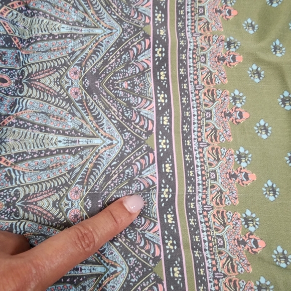 Free People Britt Printed Playsuit Jumpsuit Romper Silky Wide Leg Size 4 - Picture 16 of 16